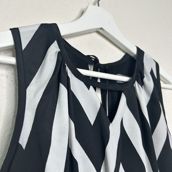 Neiman Marcus Chevron Cut Out Black and White Dress XS - Picture 3 of 14